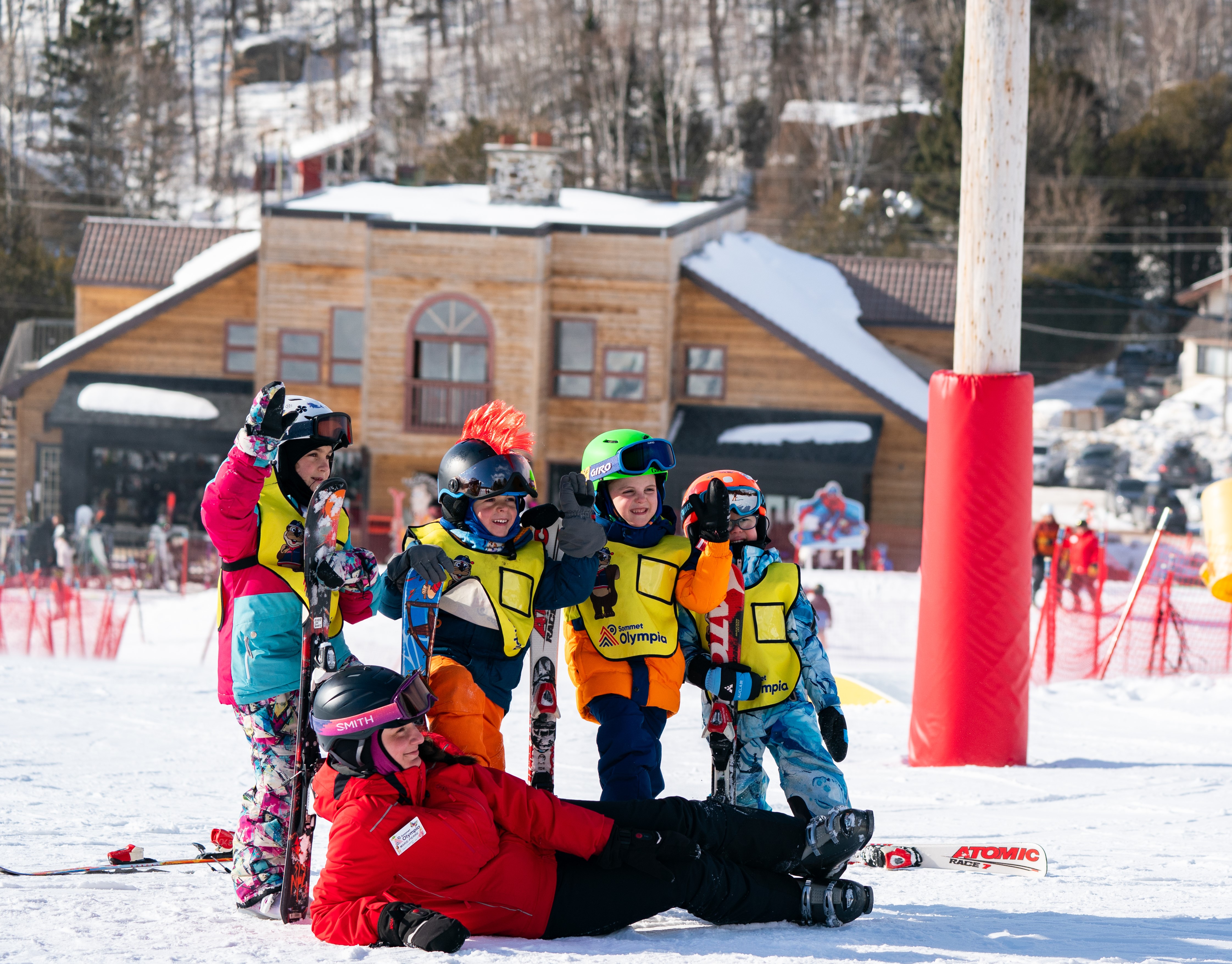 Sommet Olympia Ecole Glisse Enfant Famille Ami Cours