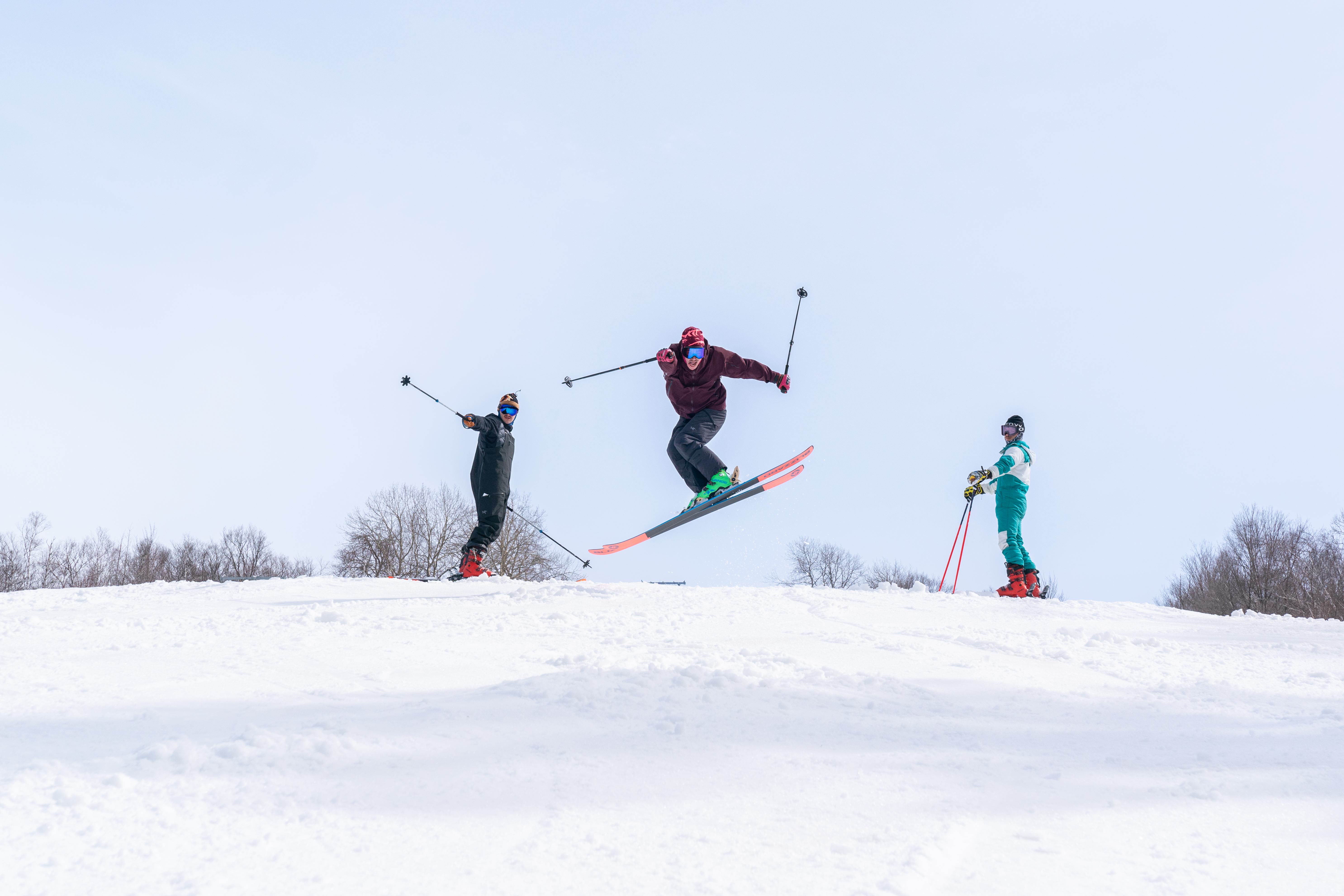 Sommet Saint Sauveur Ski Experimente Intermediaire Acrobatique Ami