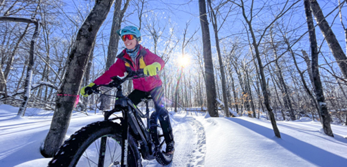 Sommet Morin Heights Velo Fat Bike Neige Montagne Nature