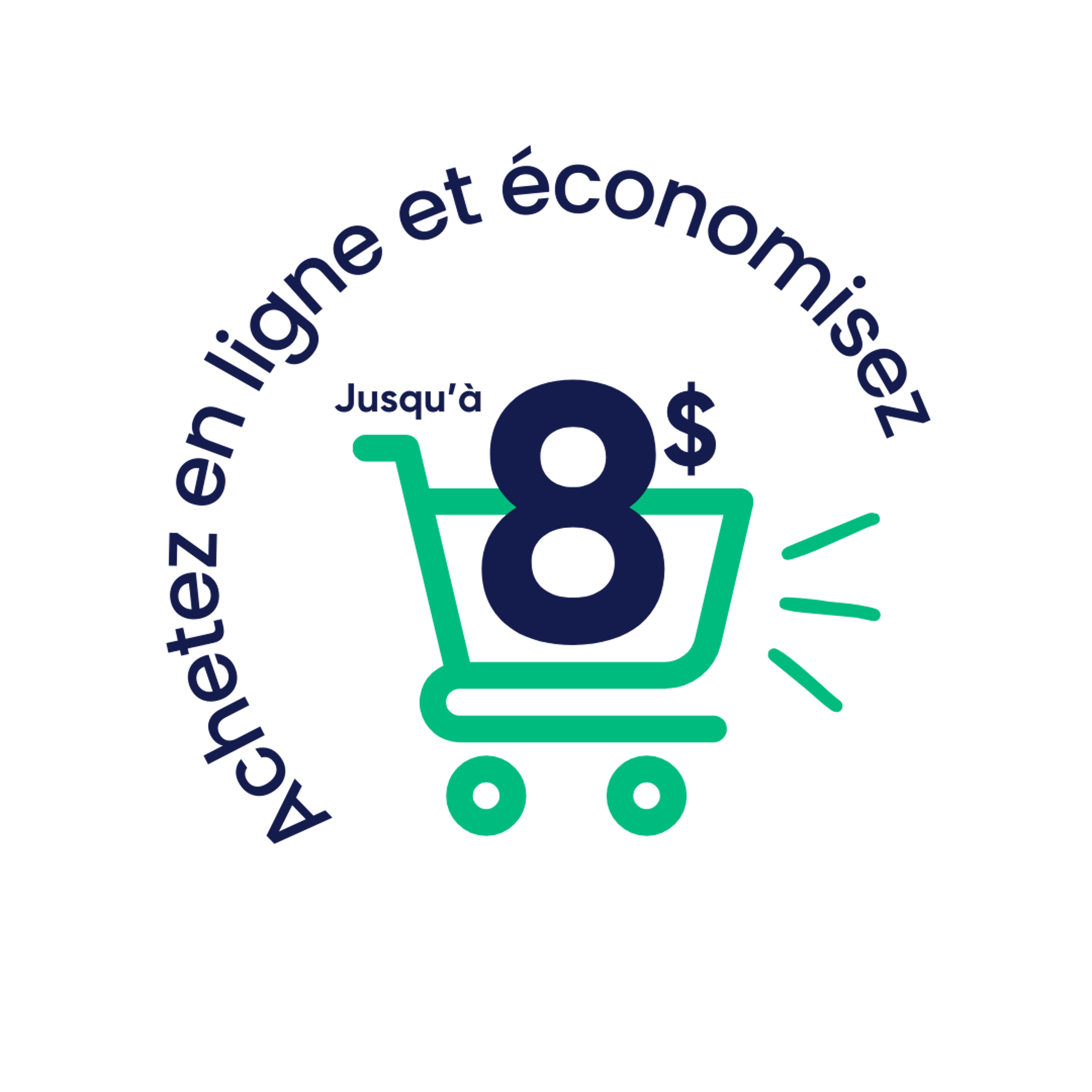 Icone achetez en ligne et economisez