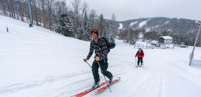 Sommet Morin Heights Ski Randonne Ami Montagne Sourire