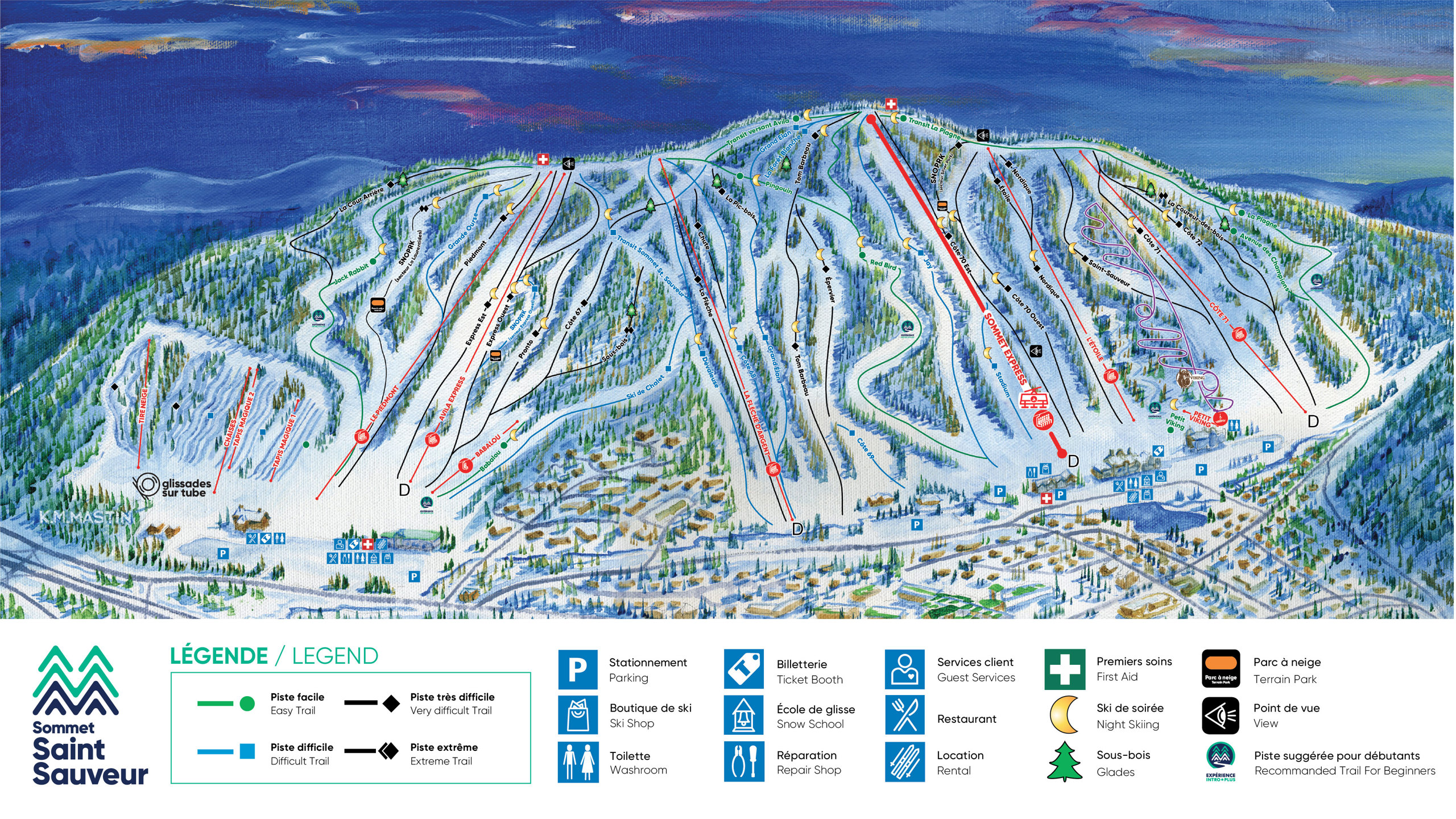Carte du Sommet Saint-Sauveur