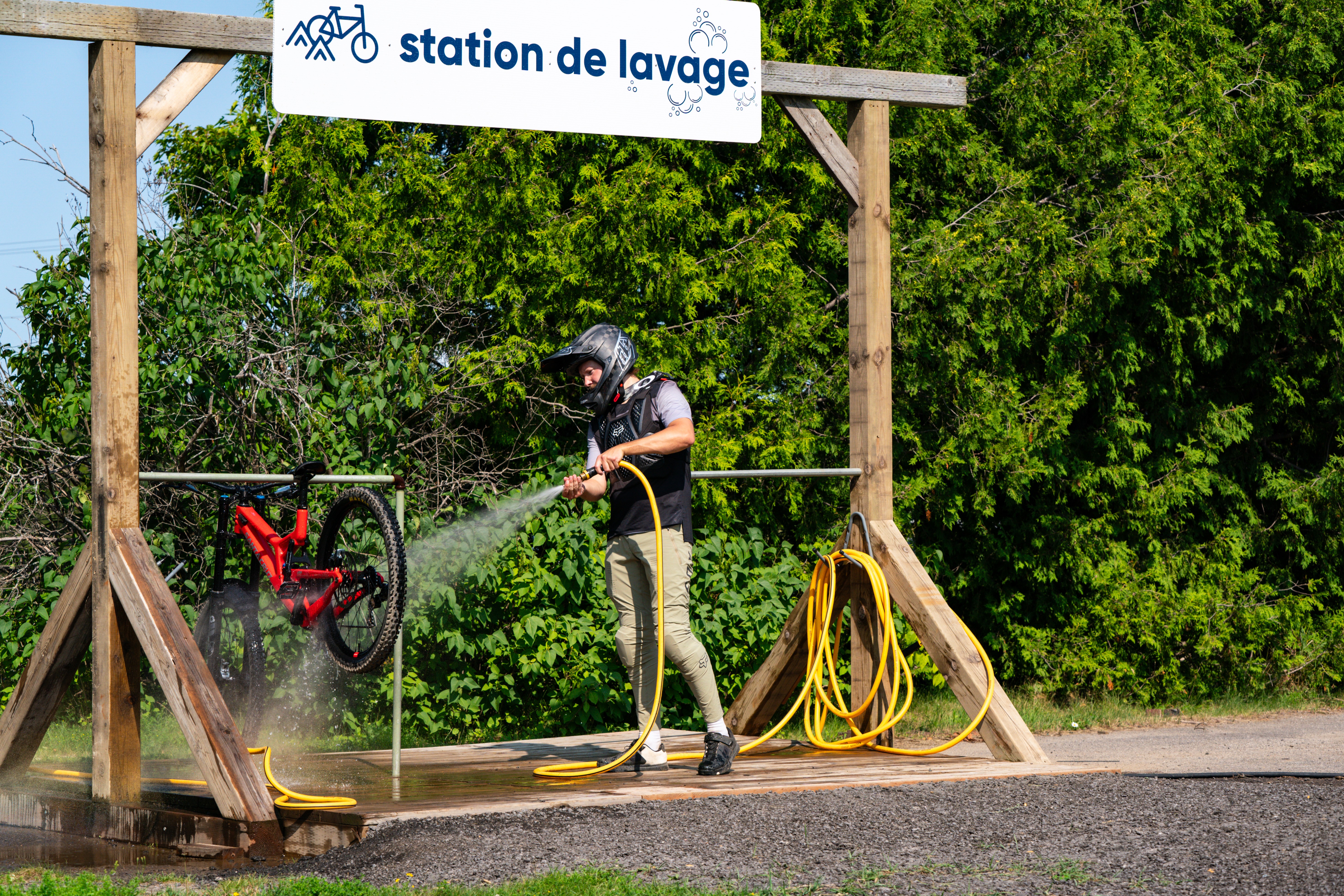 Sommet Saint Sauveur Versant Avila Station Lavage Velo Jour Adulte