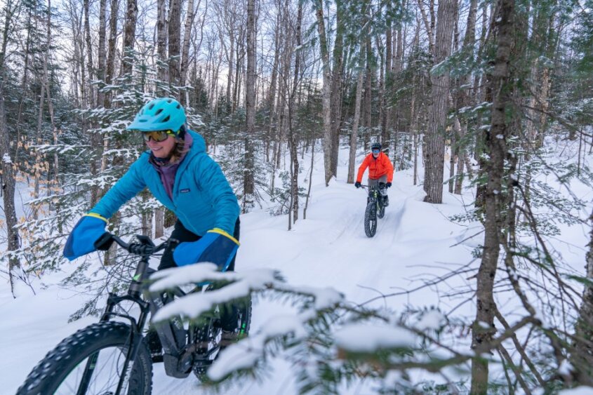 Sommet Morin Heights Velo Fat Bike Neige Activite Sortie Hiver