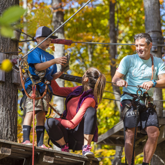 Sommet Morin Heights Acro Nature Automne Famille