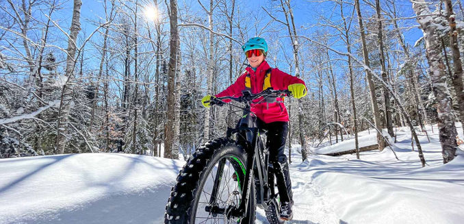 Sommet Morin Heights Velo Fat Bike Neige Montagne Activite