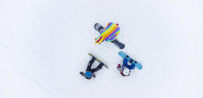 Sommet Gabriel Famille Ami Neige Hiver