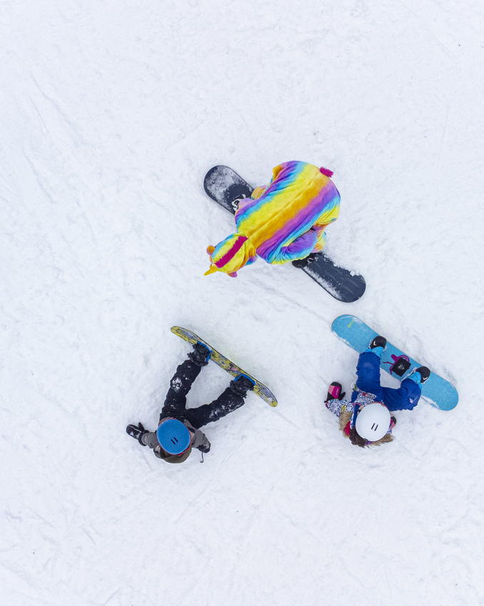 Sommet Gabriel Famille Ami Neige Hiver
