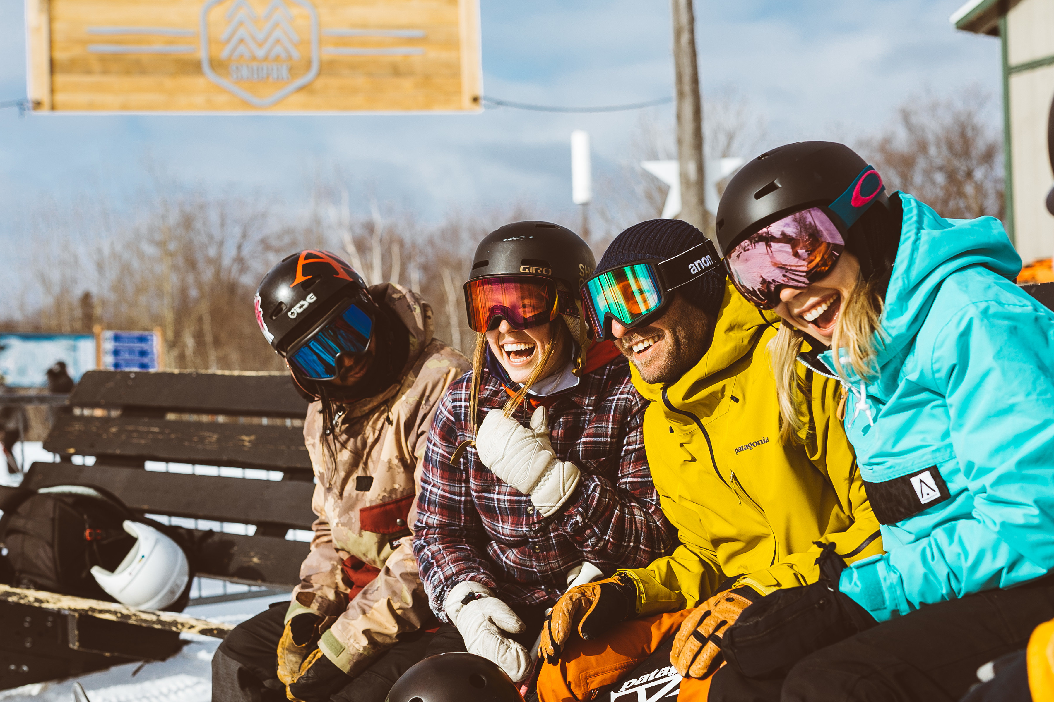 Sommet Saint Sauveur Versant Avila Snoprk Adultes Jour Hiver Neige