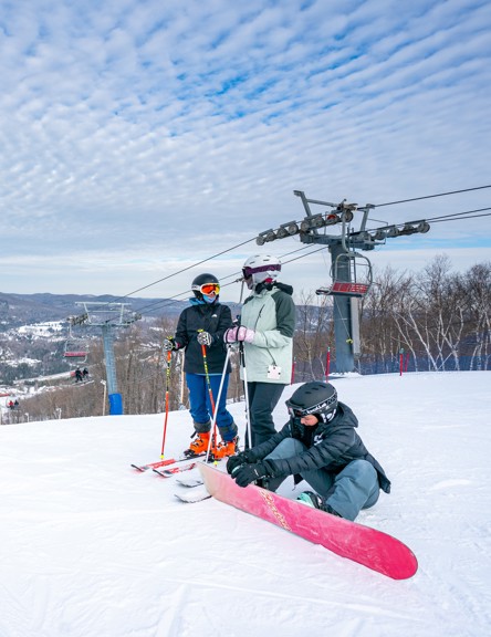 Ski and snowboard