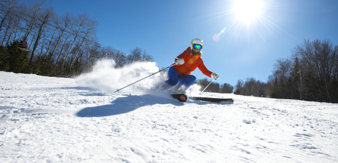 Sommet Saint Sauveur Ski Hiver Meilleur Ouvert Premiers Canons Saison