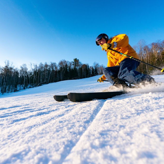 Sommet Saint Sauveur Snow Ski Neige Hiver Ciel
